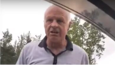 Dennis Tissington smashing window in viral video incident